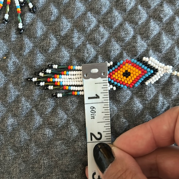 Beautiful native american jewelry beaded earrings nEW - Picture 3 of 3